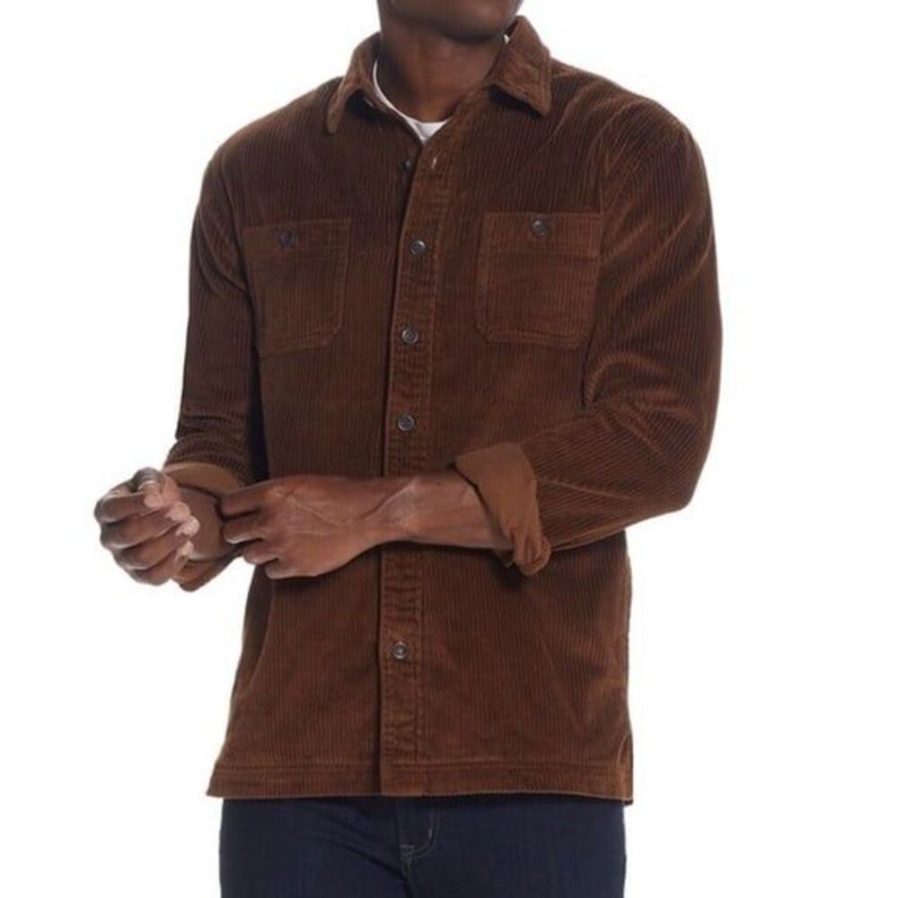 Weatherproof Vintage Men's Brown Corduroy Jacket Shacket NEW XL button down